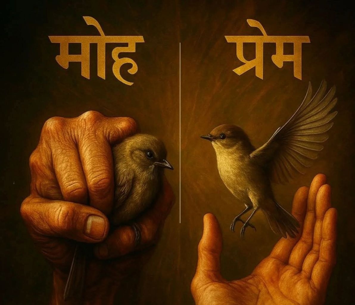shiv__balak's tweet photo. मोह मे हम किसी को कस के पकड़ लेते है कहीं खो ना जाए,
लेकिन प्रेम कहता है उसे उड़ने दो अगर वह तुम्हारा है तो लौटकर अवश्य आएगा। https://t.co/C2u3EV5Oes