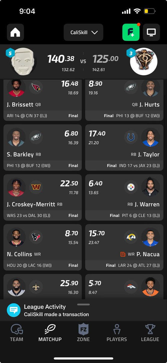 JimbeauxTonic's tweet photo. @NFLFantasy https://t.co/XYuYG69Yos
