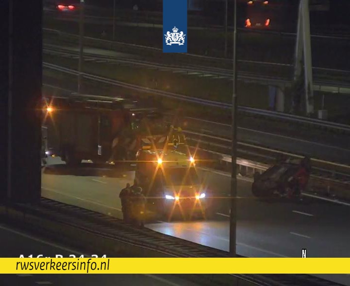 Ernstig ongeval op A16 richting Breda