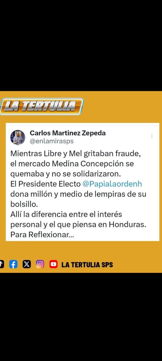 Y la yesenia para cuando ? Poco le importa, esos locatario estoy seguro que votaron por el y no se ha solidarizado con esas personas afectadas por ese incendio.. pero bien por el Presidente Electo <a href="/titoasfura/">Papi a la Orden</a> que ya sin ser presidente ya se reporto con ellos, grande Papi.