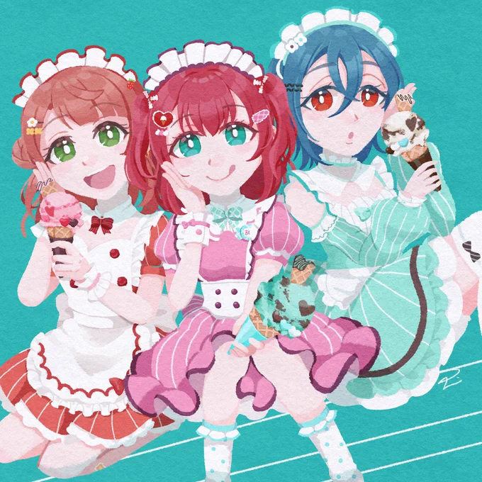 ラブライブ編 今年は複数人イラストを頑張ったよ! #2025年自分が選ぶ今年の4枚
