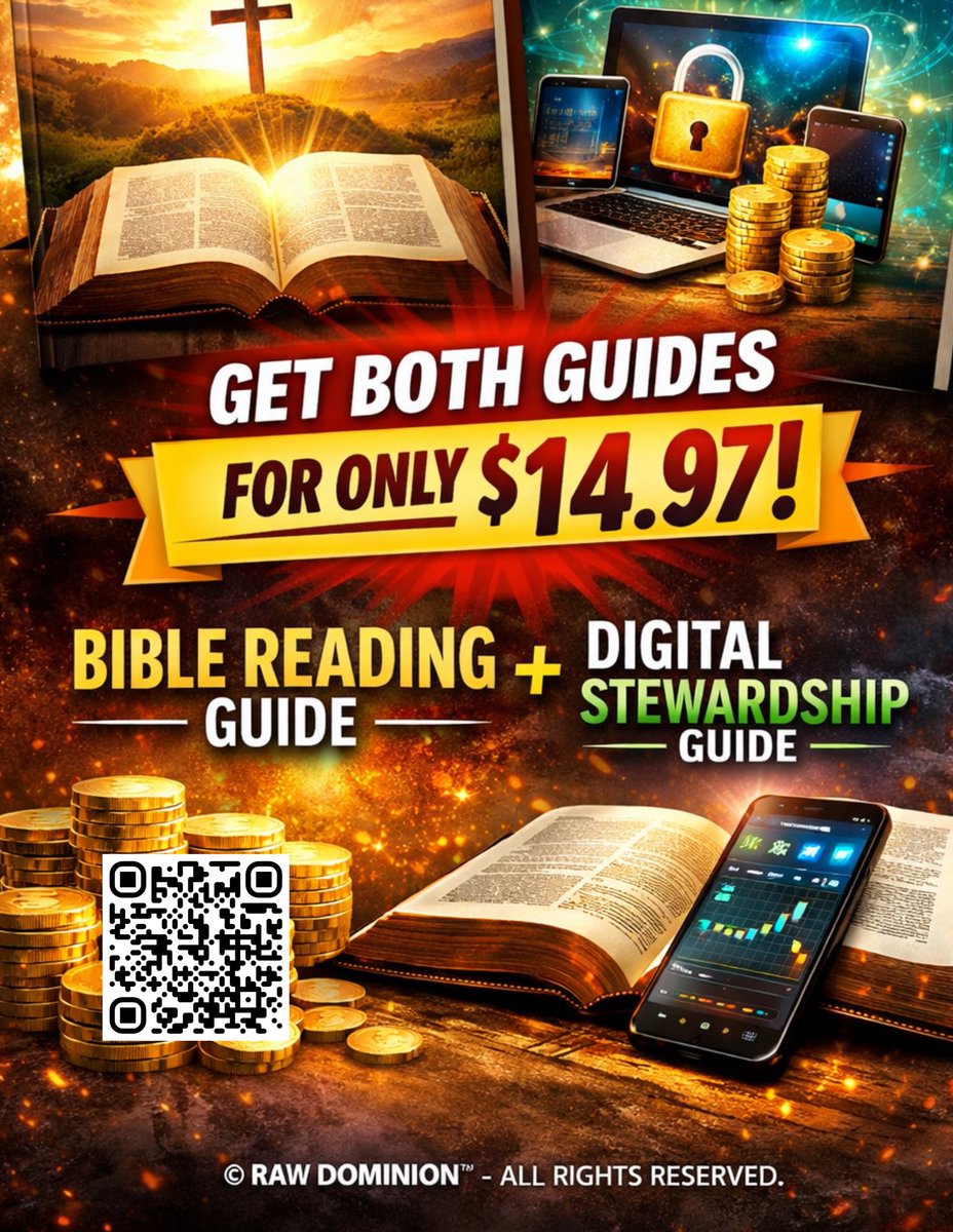 “Most people want to grow spiritually, but they lack structure.” This fixes that.

If staying consistent in the Word and stewarding God’s resources feels overwhelming, this bundle brings clarity and structure, without pressure.
Two faith-centered guides designed to help you grow