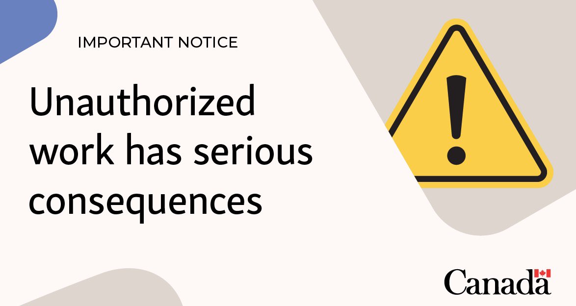 ⚠️Visitors, workers and students in🇨🇦: It is illegal to work in 🇨🇦 without authorization. In most cases, you need a valid work permit.
Learn why it’s important to follow the rules for working in 🇨🇦: canada.ca/en/services/im…
