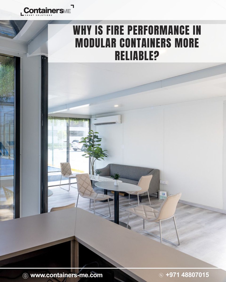 Containers_me's tweet image. Why Is Fire Performance in Modular Containers More Reliable?

✅ Certified fire-rated panels (30–90 min)
✅ Low-smoke, zero-halogen insulation
✅ Controlled flame spread &amp;amp; heat transfer

Faster approvals &amp;amp; safer buildings.

#modularcontainers #firerated #prefab #construction