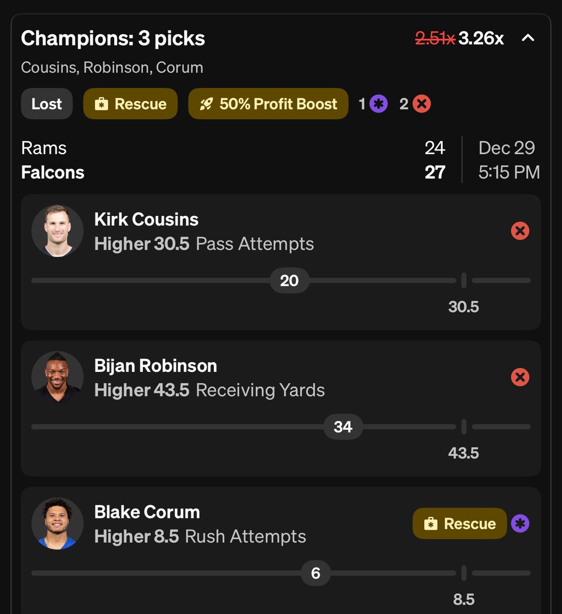 Q60_Woz's tweet photo. @Zirksee Shouldn’t this be a refund since it’s only 2 from the same team? https://t.co/juH9OlriH4