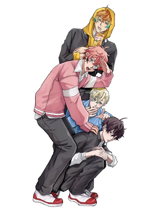 #オリ絵ンス 物陰からひょっこりエンス