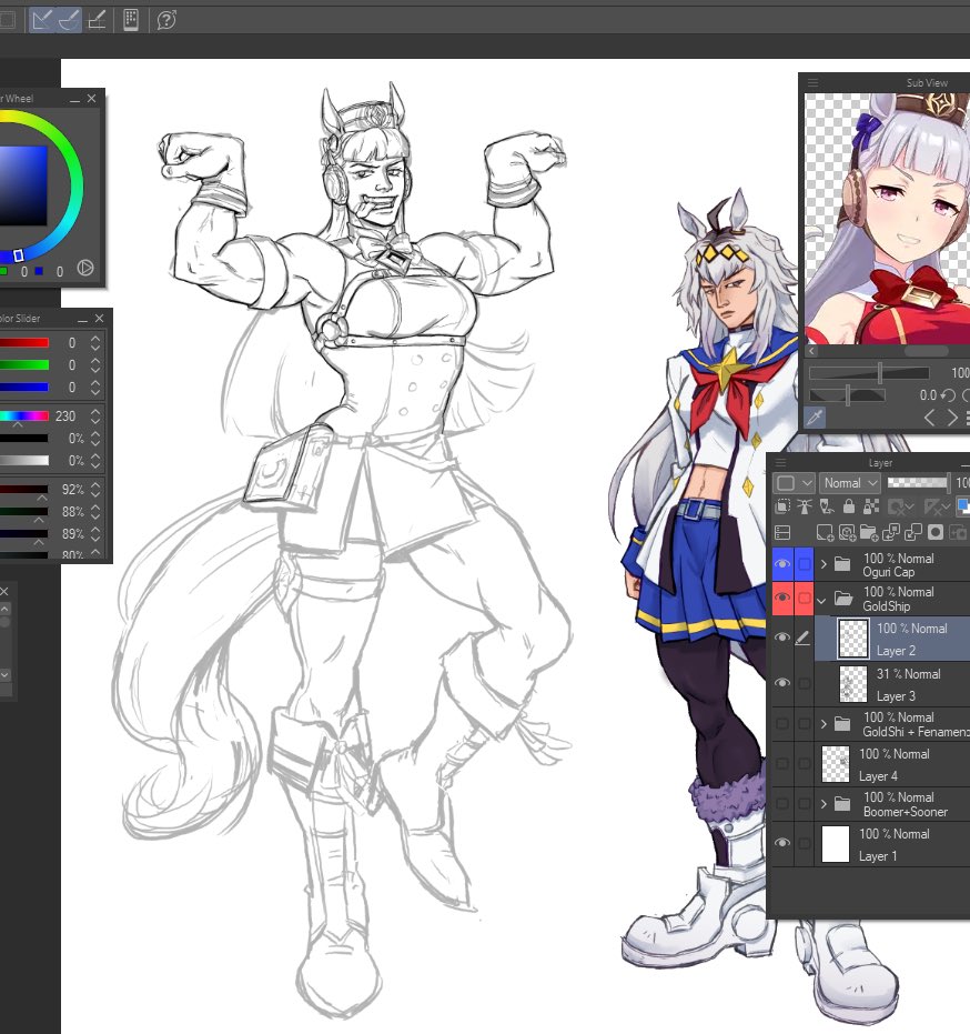 BishBlip's tweet photo. Oguri Cap and wip of my beloved Golshi
#umamusume https://t.co/hb0aOjQLJq