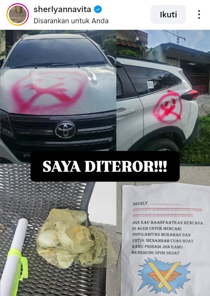 Anak__Ogi's tweet image. Sherly diteror juga.☠️🤦