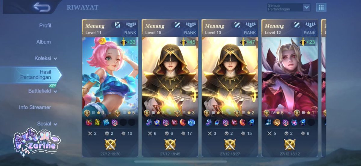 10🌟 Legend req mid full ws, no lose🤩💯

Yang mau joki ml fast process hit me up ke WhatsApp wa.me/message/CXXQOJ… atau link wa di bio‼️
#jokizarine 638✨
#jokiml #zonauang