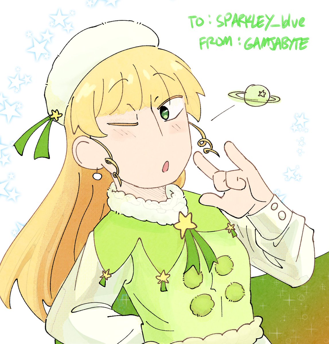 gamjabyte's tweet image. [love live /  giftart] a very galaxy starpro Sumire for @Sparkley_blue 💫  #LLSecretSanta_2025