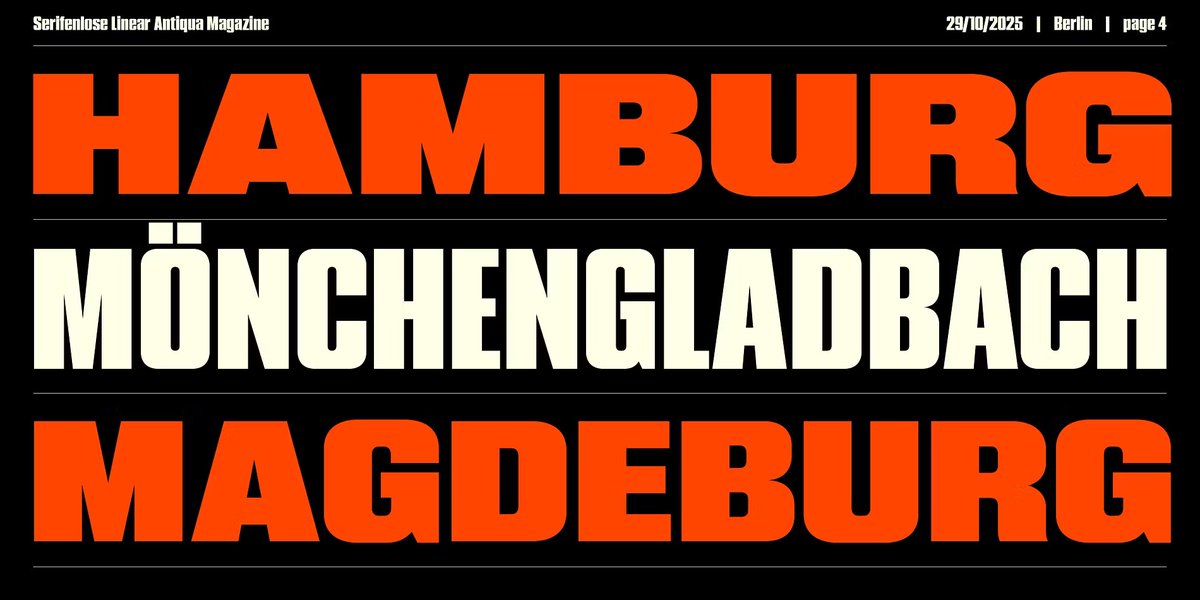 #TypeTuesday designed by Mateusz Machalski, Serifelnose Linear Antiqua is a display font family. This typeface has five styles and was published by MACHALSKI
