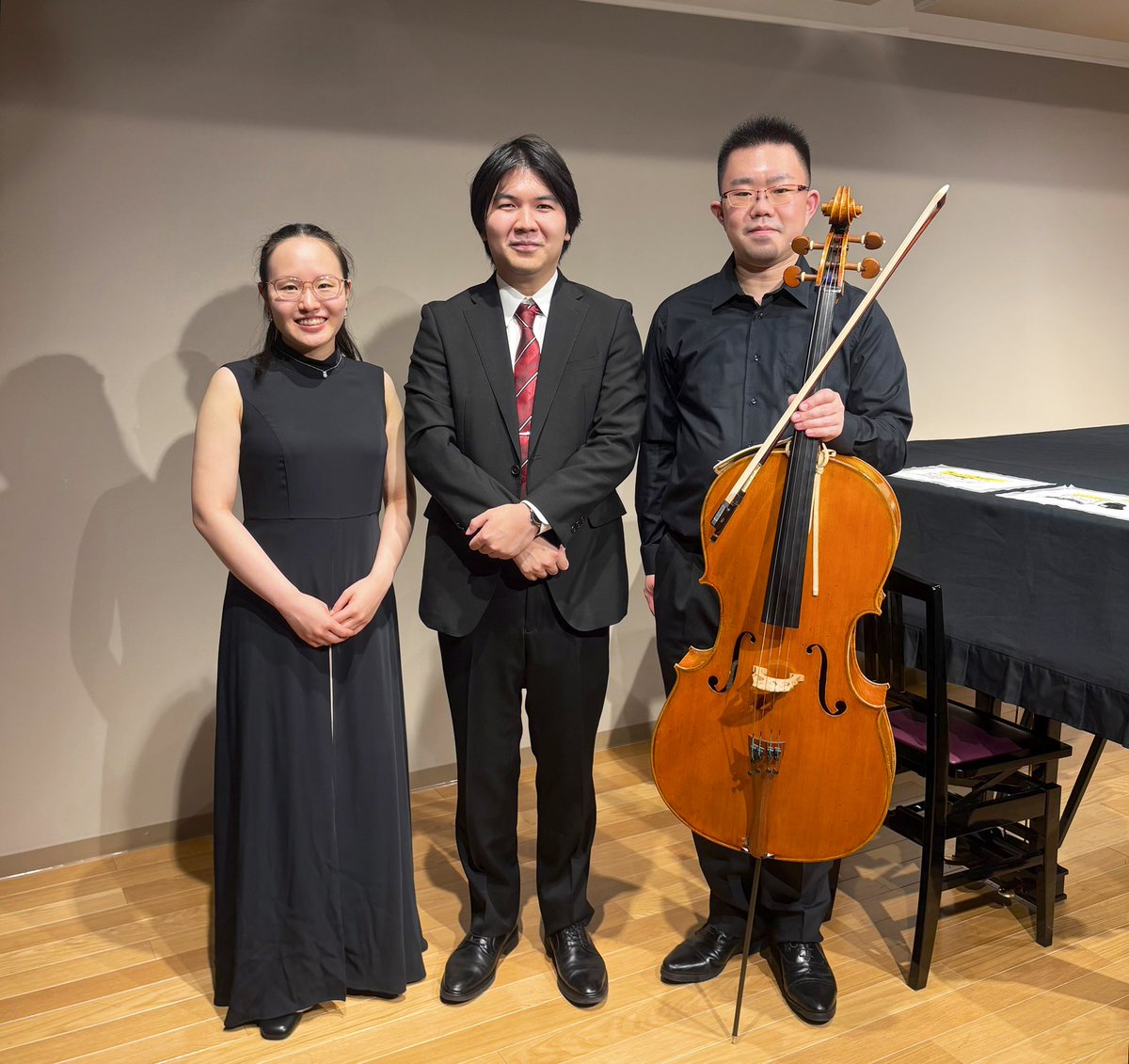an__piano's tweet photo. 2025.09.15   榎本一輝＆中山あまね デュオ・リサイタル
⁡
時差投稿になってしまいましたが…
ご来場いただきました皆さま、ありがとうございました🙇🏻‍♀️
重厚なプログラムでしたが、様々研究した時間はとても濃密でした。
渡辺くんの手厚いサポートには頭が��がりません💦
2人とも本当にありがとう！ https://t.co/4LdOafxNGX