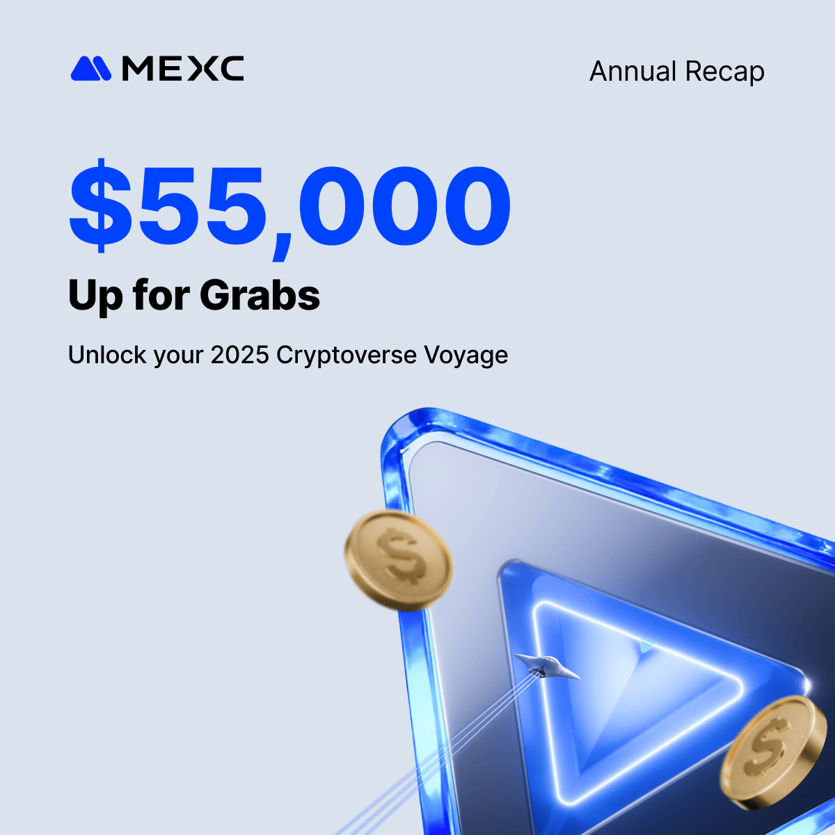 🚀 #MEXC 2025 Cryptoverse Voyage is HERE!

💙 Take a look back at your Annual Recap with MEXC in 2025 &amp; complete tasks to share a 55,000 USDT prize pool!
👉 mexc.fm/mx-activity/an…

⏰ Event Period: 30 Dec 2025, 13:41 – 12 Jan 2026, 18:00 (UTC+8)

📢 Share your Annual Recap in