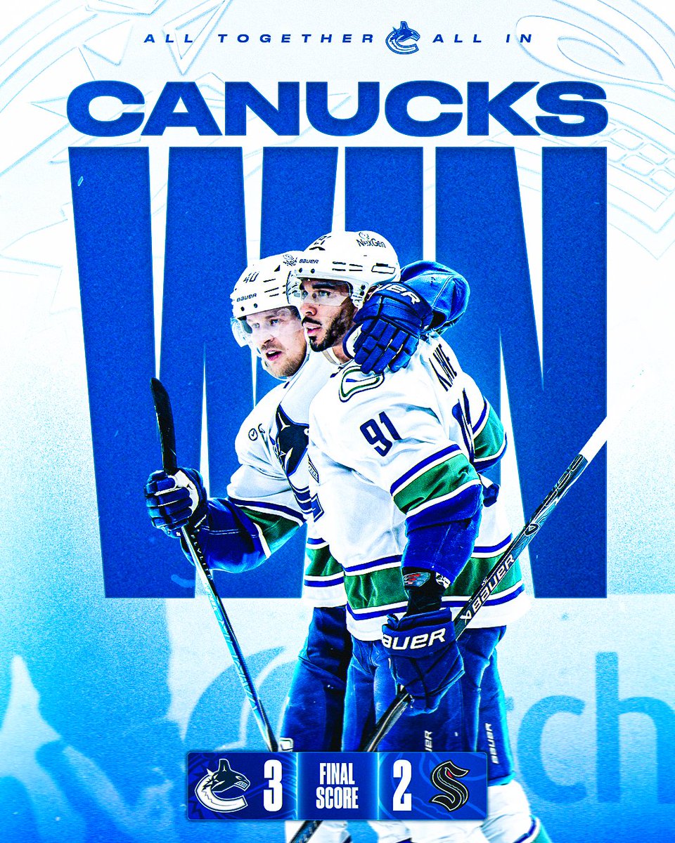 Canucks's tweet photo. A DUB IN THE DEEP! 🌊 https://t.co/2d94gBVlcn