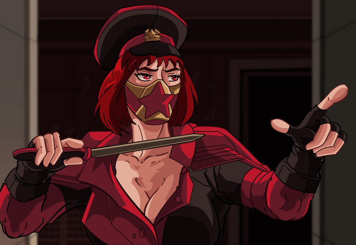 something NOT xmen related. skarlet from mortal kombat in her soviet uniform. #skarlet #mortalkombat