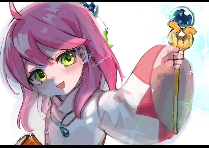 今年最後の新規イラスト。しろまちゃん。 フォロワー3100人になりました。ありがとうございます!