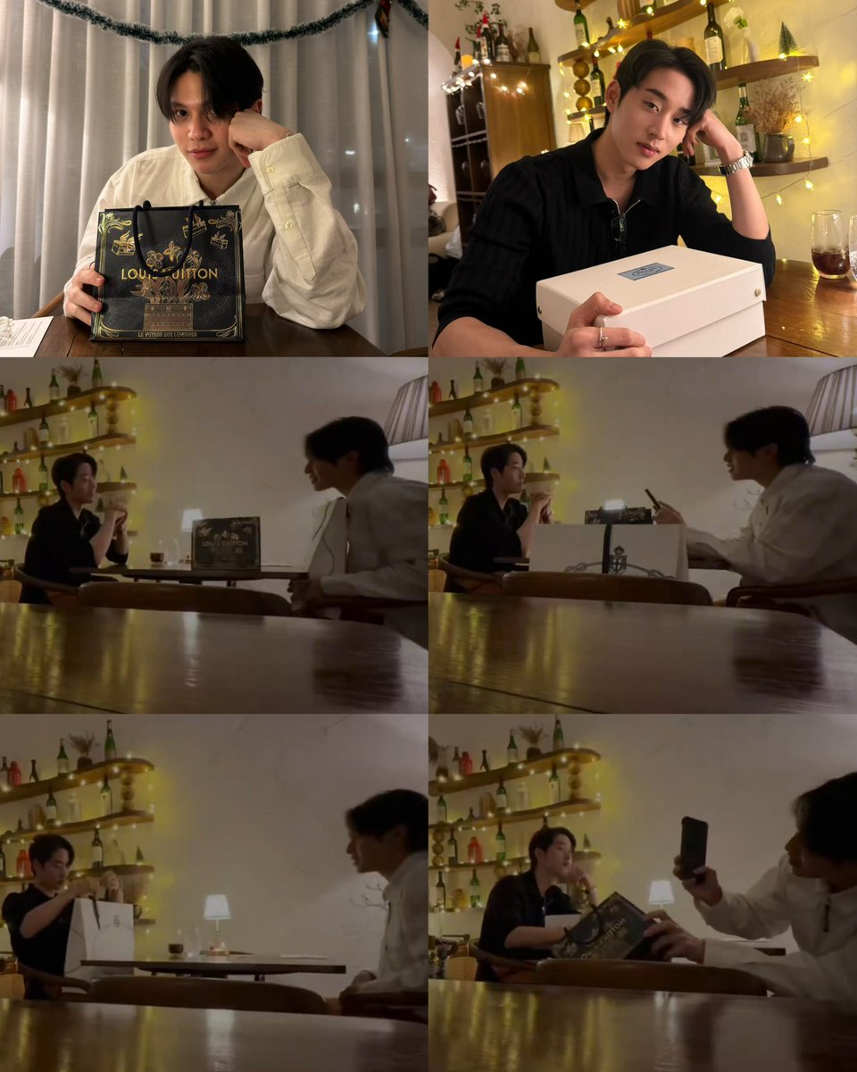 Yriety's tweet image. ปีใหม่ปีนี้ไม่มีซานต้าแต่มีผมนะครับ! “วิลเลี่ยม - เอส” #WilliamEst ควงคู่ดินเนอร์สุดหวาน พร้อมแลกของขวัญฉลองเทศกาลส่งท้ายปี 🎁
.
มีภาพคู่ทุกเทศกาลไม่พอ! ล่าสุด “วิลเลี่ยม จักรภัทร” #williamjkp และ “เอส ศุภ” #est_rvp ก็มีของขวัญมาให้กันและกันส่งท้ายปีด้วย! 💘…