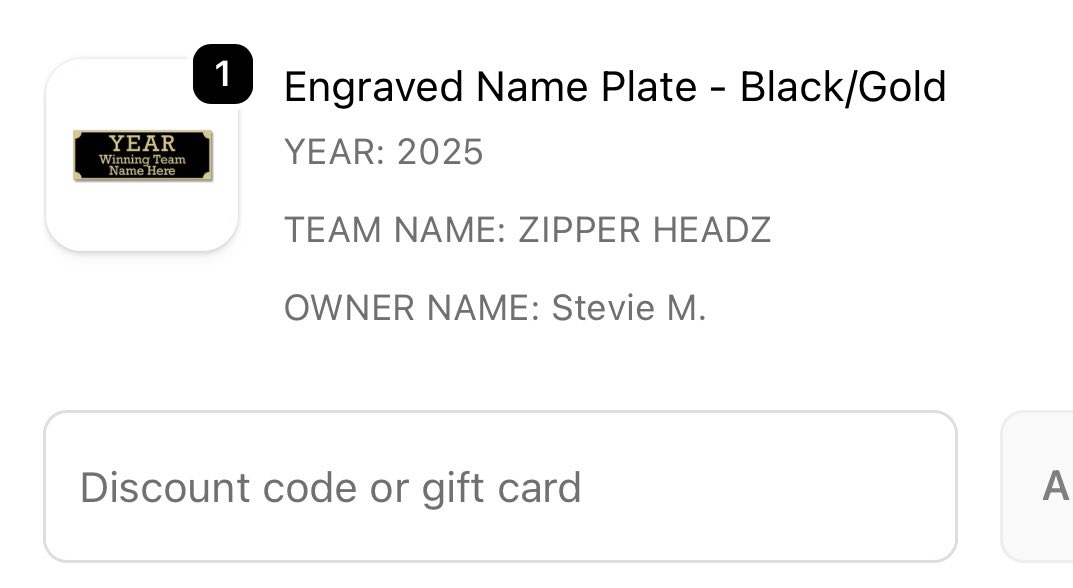 TySheet's tweet photo. 1st through 3rd have been paid. Trophy name plate ordered. The 2026 draft order is as follows:

1.01- Tobis
1.02- Cakes 
1.03- Tour
1.04- Rudys
1.05- Cakes (via Jojos)
1.06- Holes
1.07- Tobis (via ihatemish)
1.08- Tour (via Pies)
1.09- Tobis (via Griddy
1.10- Rudys (via Zipz) https://t.co/qJ91edYule