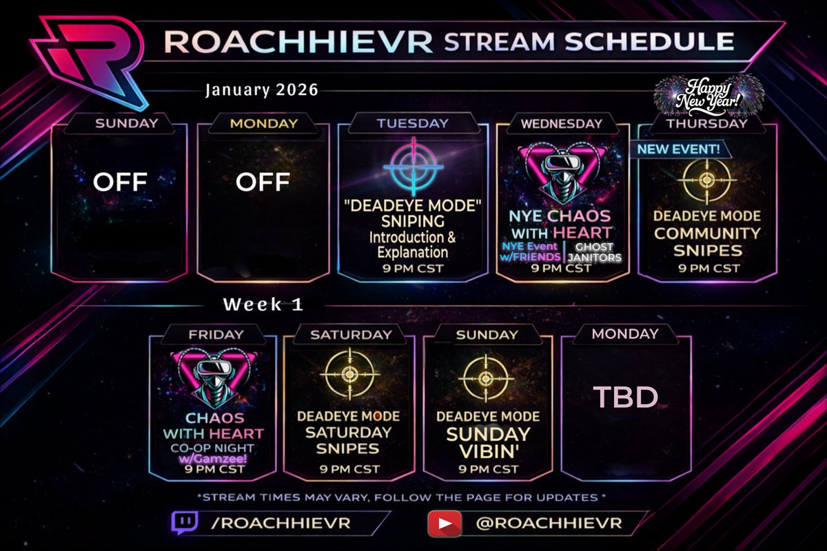 roachhie's tweet image. Tomorrow, everything changes. Tomorrow, we lock in.
Introducing..
🎯 Deadeye Mode! 👀
Same quickscopes.
Different mindset.
Live tomorrow night.
Peep the comments 👇🏻
Twitch.tv/roachhievr