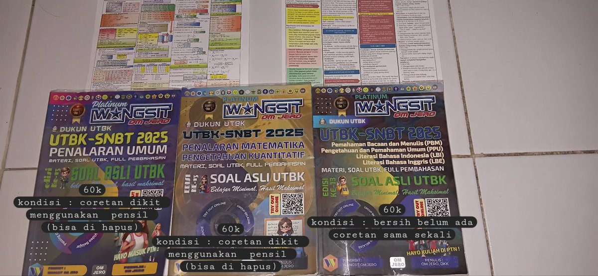 _RoastedMilk's tweet photo. wts modul inten dan wangsit om jero 2025
☆ wangsit om jero 2025 
☆ modul inten 2024

📍dom surabaya
🍊co oren
📩 cek condi? dm 

#inten #wts #wangsitomjero #utbk2026 https://t.co/JdfUr0F46y