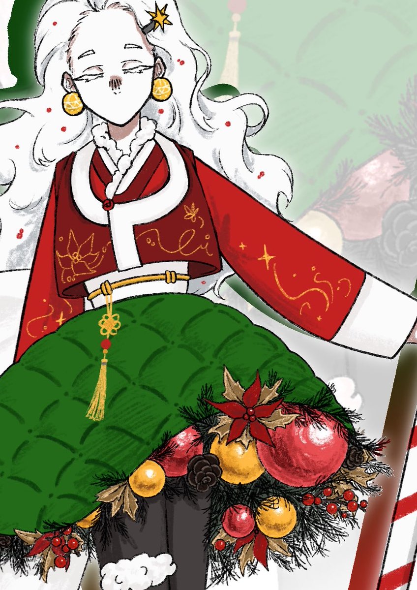 학교 축제 제출물로
크리스마스X한복 작업했어요!
늦은 메리크리스마스~