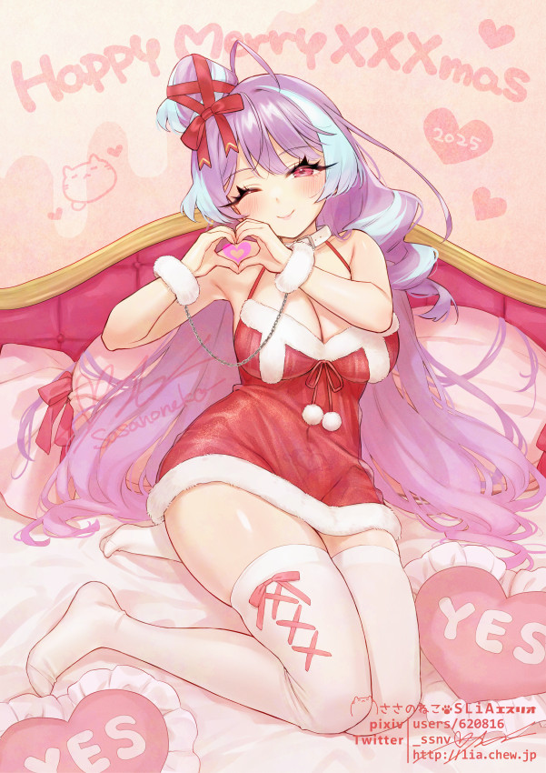 _ssnv's tweet image. ホリデーシーズンの美雲ちゃん描けた(ホリデーって言えば年末までイケると思っている民)