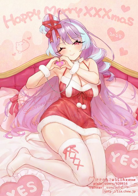 ホリデーシーズンの美雲ちゃん描けた(ホリデーって言えば年末までイケると思っている民) 