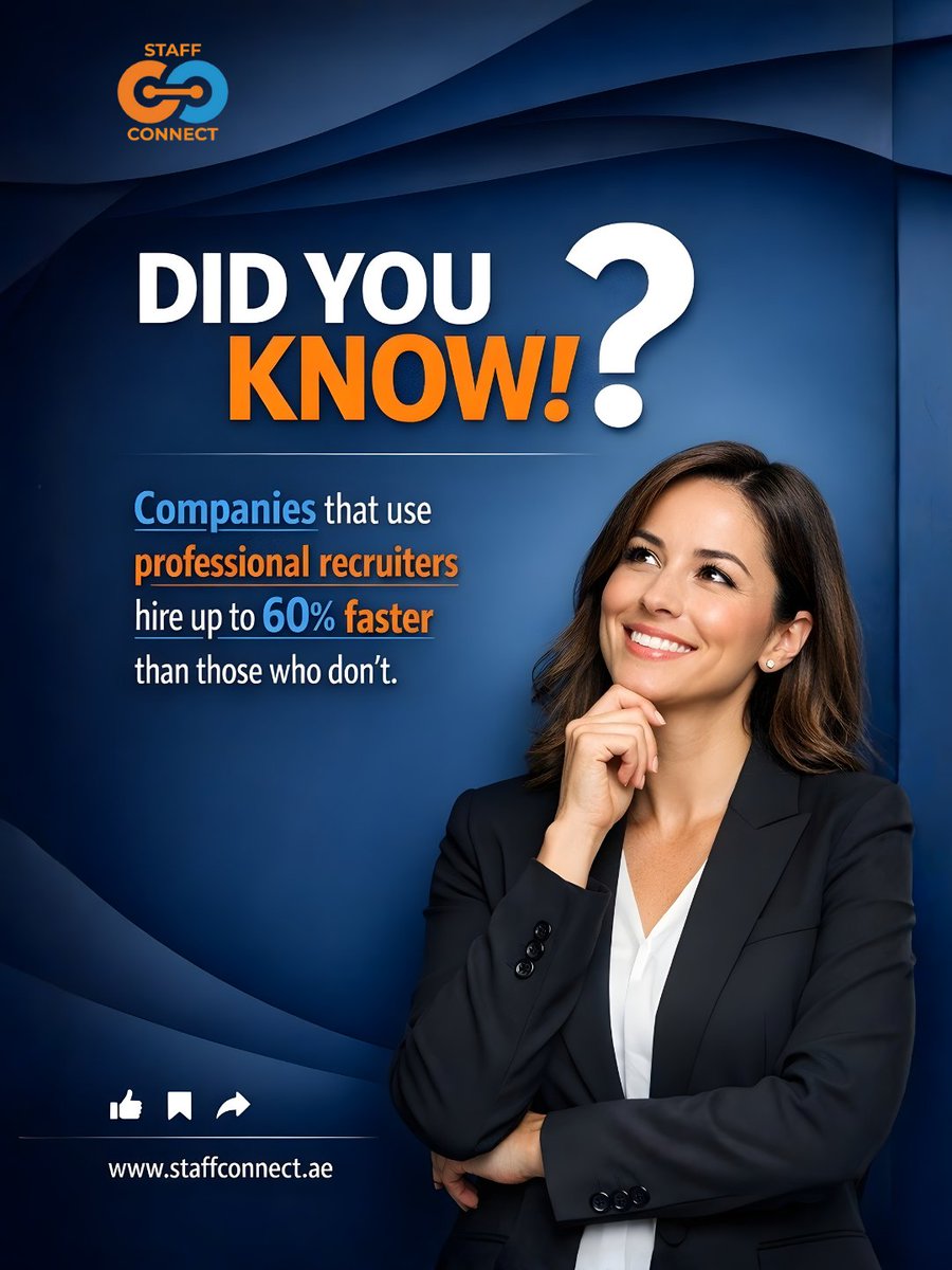 staffconnectuae's tweet image. 💡 Did You Know?

🌍 staffconnect.ae

#staffconnect #recruitmentexperts #hiresmarter #businessgrowth #talentacquisition #hrsolutions #professionalrecruiters #fasterhiring #workforcesolutions #careersuccess #uaejobs #businesssolutions #humanresources #recruitmentagency