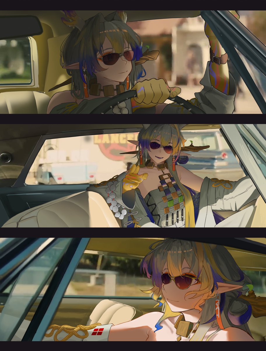 Nordkiyou's tweet image. Had some short story behind this, set in late 60's to 70's era (1/2)

Ref: Once upon a time in Hollywood

Once upon a time in the future, Shu decided to leave Tianshi to help Nian making her first movie in Hollywood to become movie director.