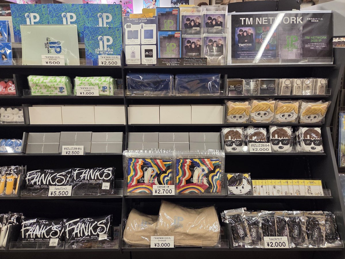 tm network タワーレコードポップアップグッズ全4種　tmnetwork TM NETWORK タワーレコード POP UP SHOP開催・グッズ販売中!!渋谷店