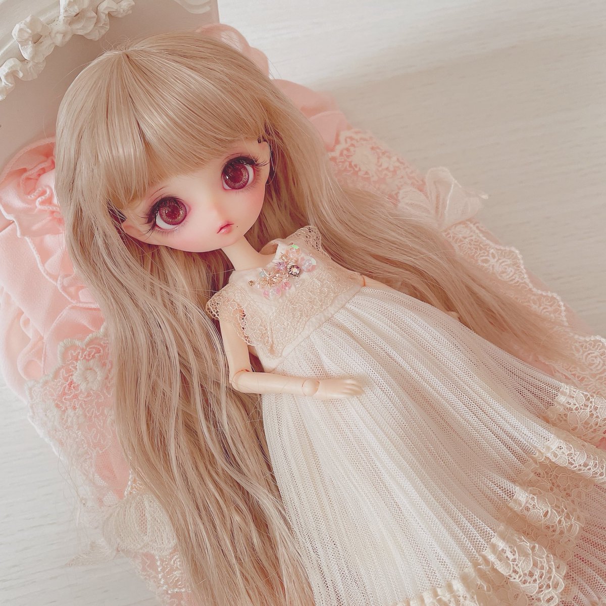ずっと憧れていていつかご縁がありますようにと願っていた作家様(<a href="/momiji_tk/">五十嵐椛</a> )のカスタムちゃんお迎えできました😭🙏🩷🩷

子供が小さくてイベントには行けないし無理かなと諦めてたのですが本当に嬉しいです💕
ずっと大切にします🙏💞
もう可愛くて美しくて最高です！！