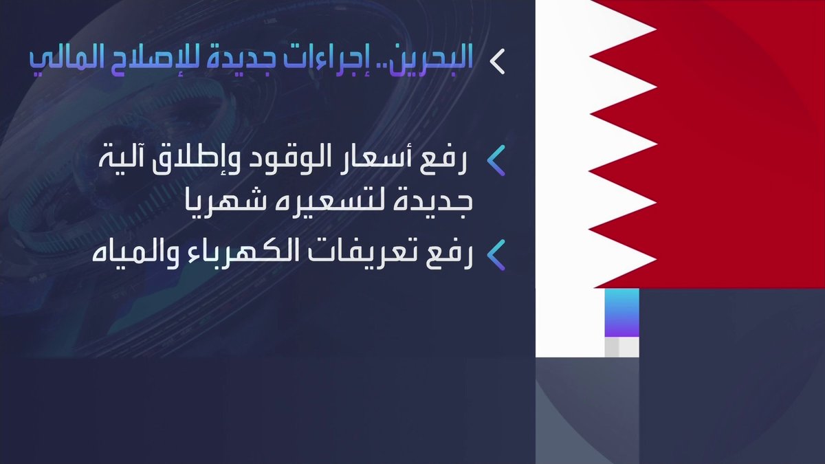 إجراءات واسعة النطاق للإصلاح المالي في البحرين تتضمن رفعا للضرائب وأسعار الطاقة افتتاح الأسواق _Business 
