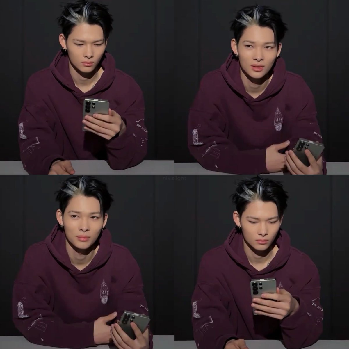 hello??? oreo ni-ki in burgundy hits different
