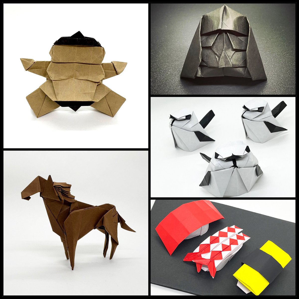 2025年に創作した折り紙です。
折っていただいた皆様ありがとうございます！
折り方を公開できてない作品は来年がんばりますので、よろしくおねがいします🙇‍♂️