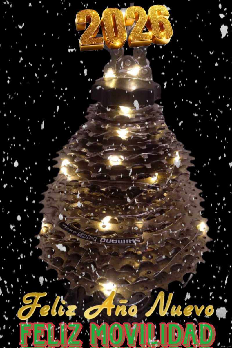Que mañana 31/12 tengáis todos, feliz salida y mejor entrada de año! #Feliz2026 #Happyridebikeyear baby!! 🚲🍇🔔🔔🔔🔔🔔 #FelizMovilidad