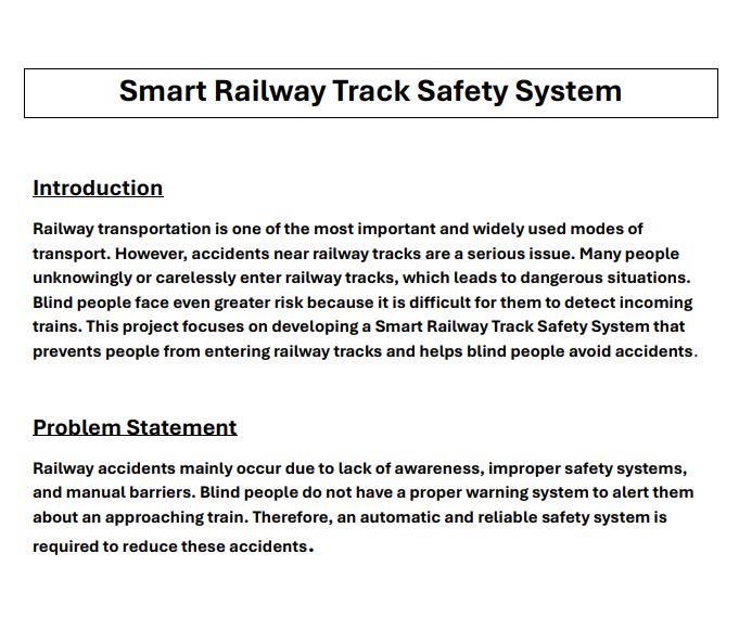 Excited to share my latest project: a comprehensive analysis and solution proposal for railway track safety.  Take a look! If you want full detailed PDF then comment.
<a href="/Saipujariprasad/">Saiprasad 🧑‍💻</a> 
<a href="/lfp_Tardeo/">LearnFromPeer Tardeo</a> 
<a href="/malpani/">Dr Aniruddha Malpani, MD</a> Sir
<a href="/apnipathshala_/">Apnipathshala</a>
#Narayanchandratrust #learnfrompeers .Thank you😀
