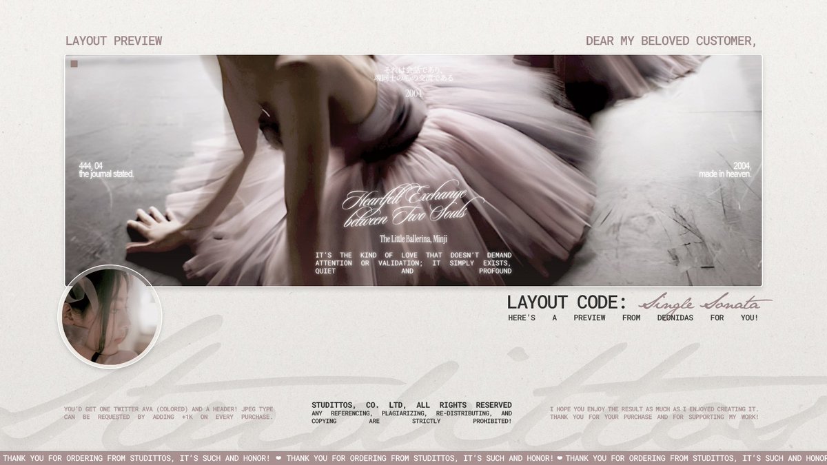 Studittos's tweet image. Help me to RT/REPOST this?

Selamat siang! Aku membawa 4 katalog layout yang mau aku re-introduce, boleh tolong ospeknya? Jika ada kesamaan dengan BA lain, boleh tolong langsung DM aku secara baik-baik, ya! More details cek ALT!

Thank you so much! 🤍

#ZONAUANG #ZONABA #ZONABU