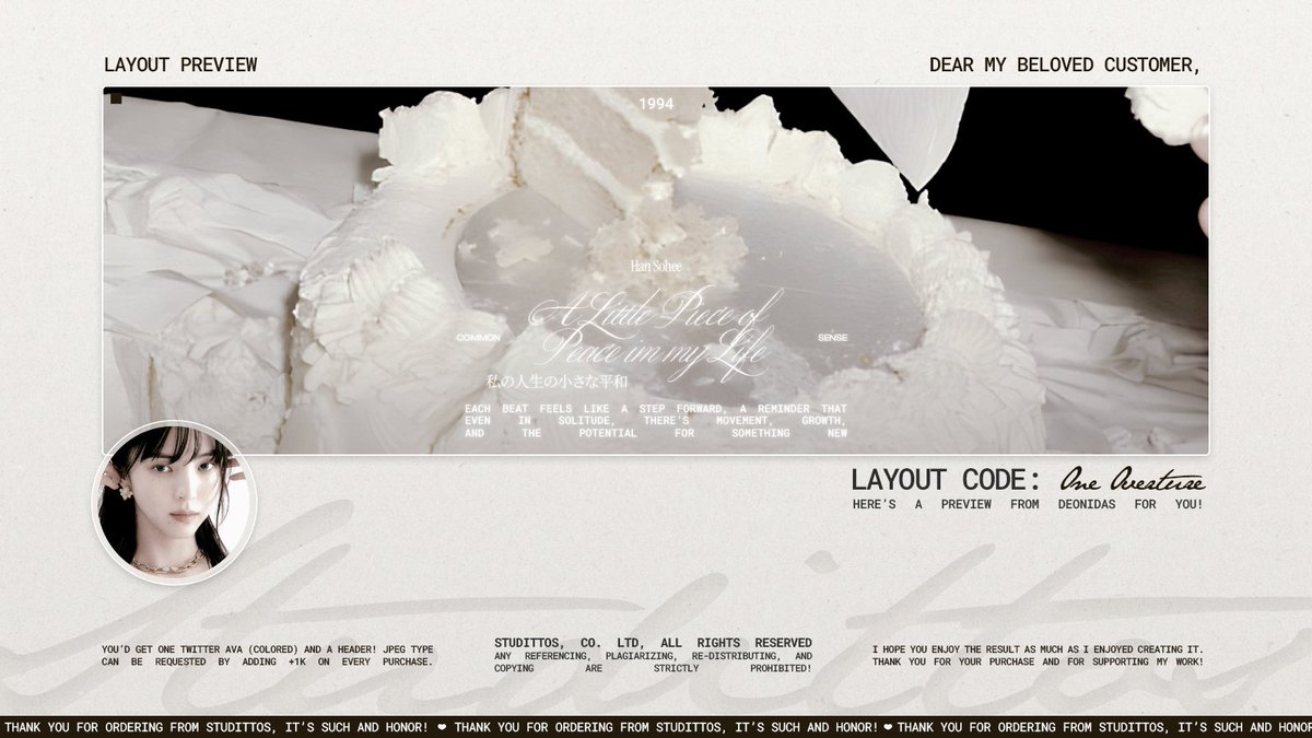 Studittos's tweet image. Help me to RT/REPOST this?

Selamat siang! Aku membawa 4 katalog layout yang mau aku re-introduce, boleh tolong ospeknya? Jika ada kesamaan dengan BA lain, boleh tolong langsung DM aku secara baik-baik, ya! More details cek ALT!

Thank you so much! 🤍

#ZONAUANG #ZONABA #ZONABU