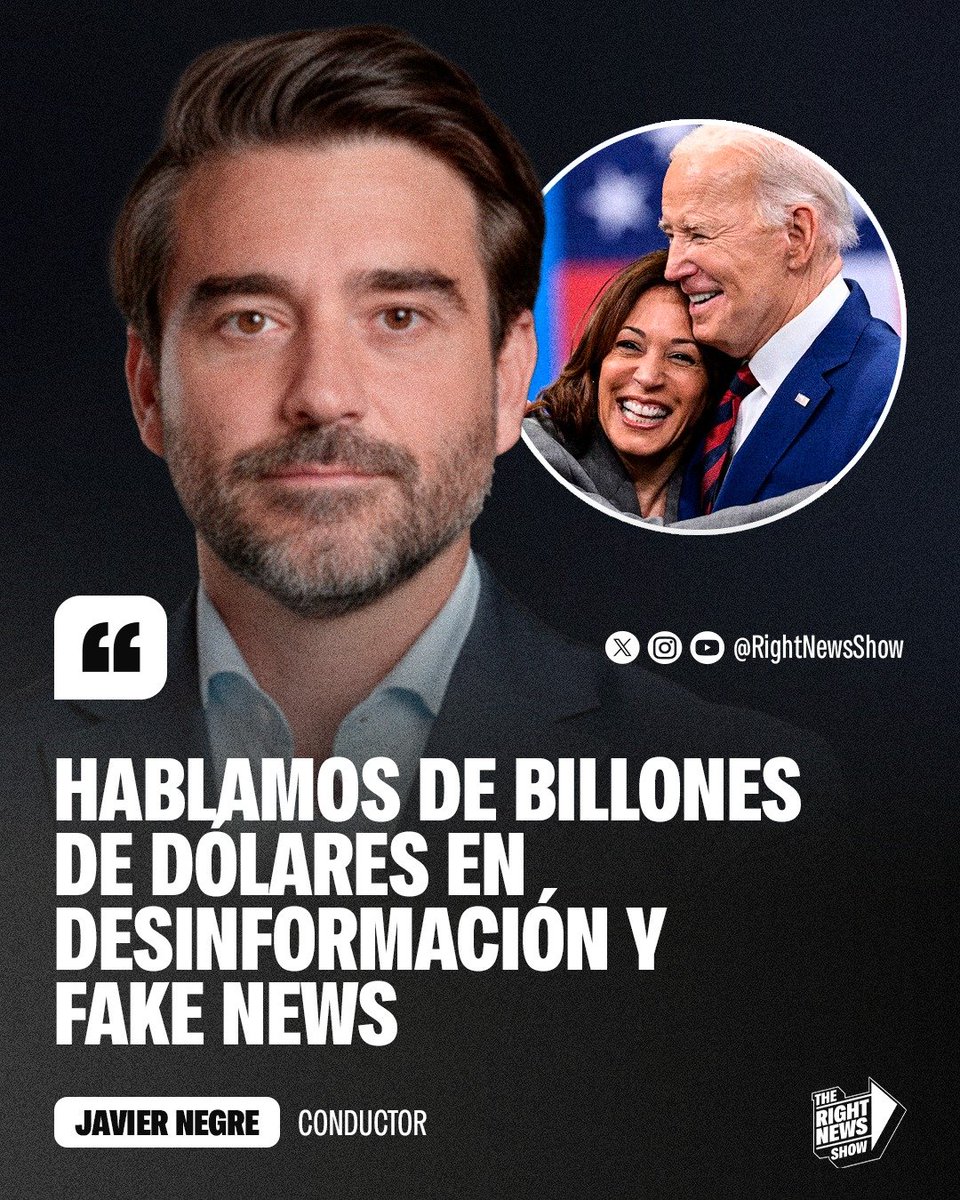 RightNewsShow's tweet image. 🚨🇺🇸 | Javier Negre denunció el masivo esquema demócrata para comprar todos los medios hispanos de Estados Unidos para operar contra Trump: "Hablamos de billones de dólares en desinformación y fake news".