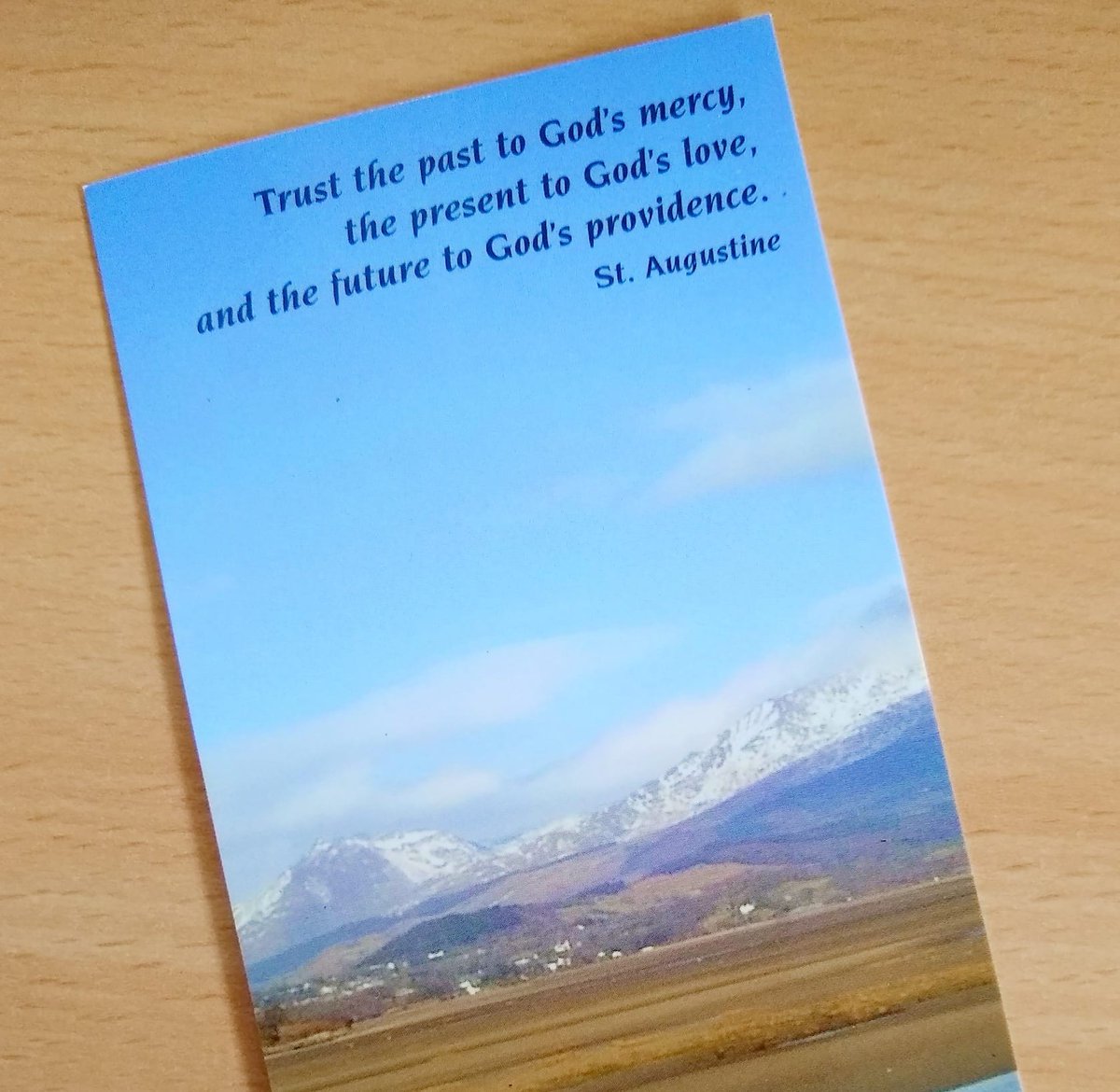 CarmeliteSpirit's tweet image. As we look back on 2025 and look ahead to 2026, these words from St Augustine may be just what you need to hear.

(Card printed by the nuns of the Quidenham Carmelite Monastery.)