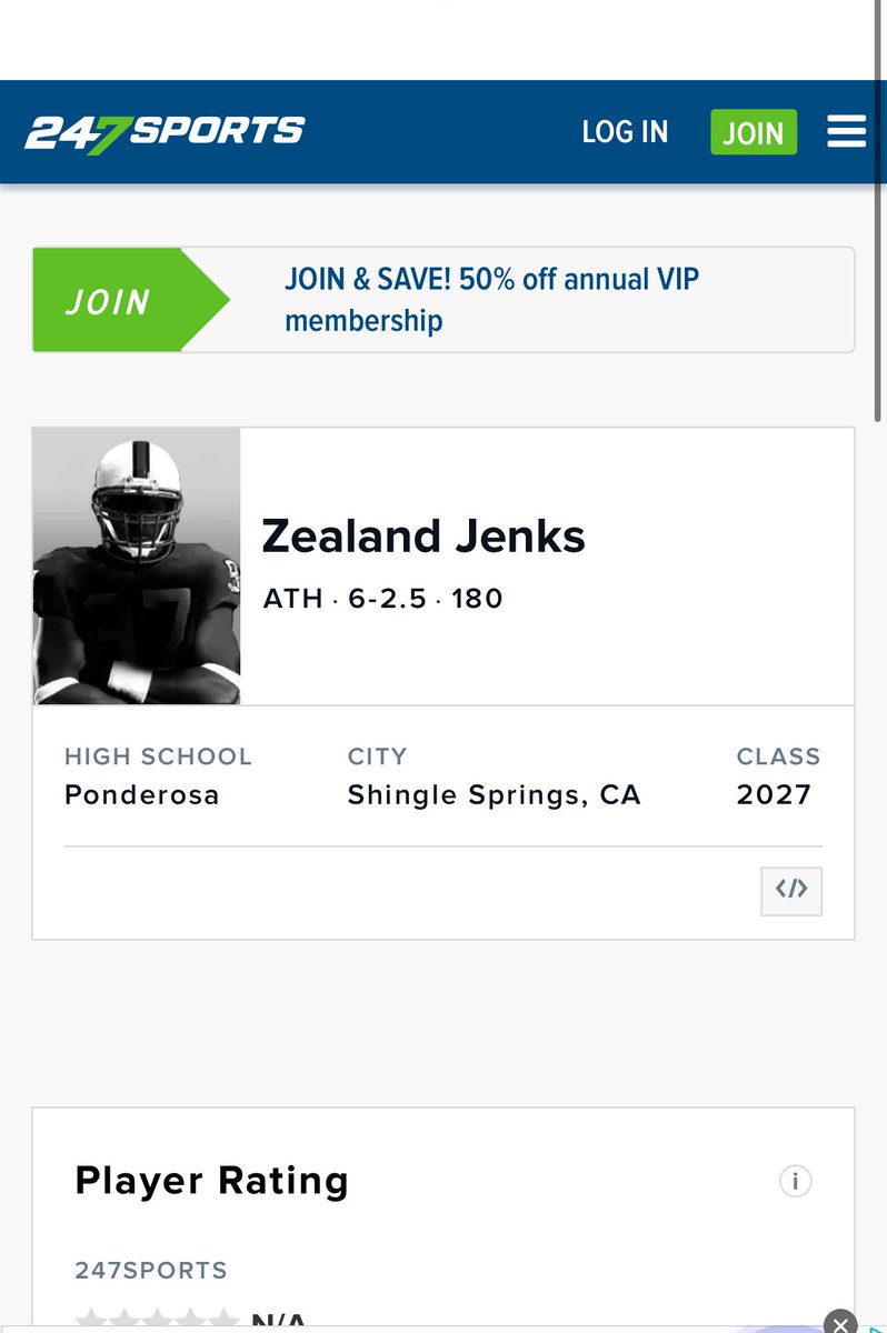 Blessed to have a 247 Sports recruiting account, going to get this updated soon!! The grind doesn’t stop! <a href="/grind_30/">GRIND:30</a> <a href="/BrandonHuffman/">Brandon Huffman</a> <a href="/247recruiting/">247Sports Recruiting</a> @247sports  <a href="/Rivals/">Rivals</a> <a href="/on3/"></a> <a href="/PrepRedzoneCA/">Prep Redzone California</a> <a href="/WCPSacramento/">West Coast Preps Sacramento</a> <a href="/sixstarfootball/">Six Star Football | PLUS+</a> <a href="/GregBiggins/">Greg Biggins</a> <a href="/GregSmithRivals/">Greg Smith</a> <a href="/polynesiabowl/">POLYNESIAN BOWL</a>