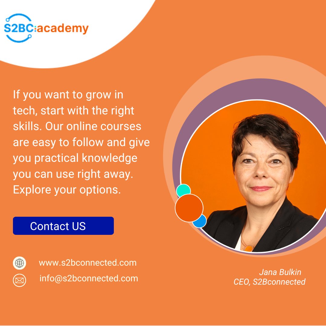 S2BConnected's tweet photo. If you want to grow in tech, start with the right skills. Our online courses are easy to follow and give you practical knowledge you can use right away. Explore your options.
Let’s talk: https://t.co/YOxVbm5jao
📧 info@s2bconnected.com
#TechSkills #OnlineLearning #GrowInTech https://t.co/f89OGJ34mm