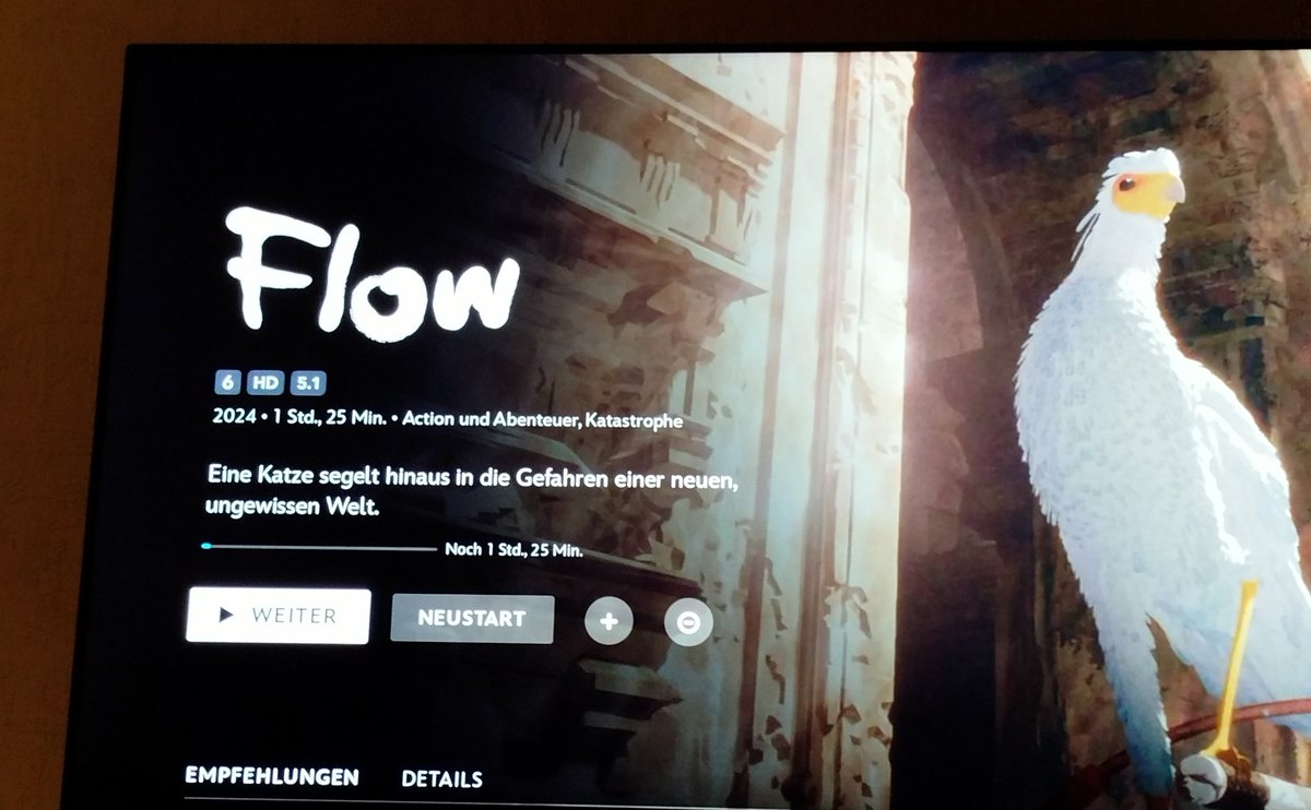 Finally watched Flow and man, did that movie deserve that Oscar. I was crying like every ten minutes