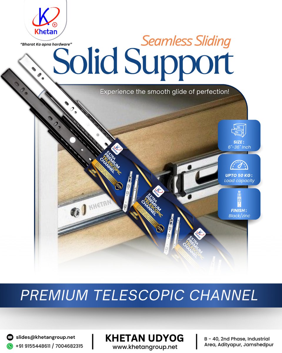 ihsndigital's tweet image. Khetan Telescopic Channels.

For Enquiry via whatsapp: rebrand.ly/KhetanUdyog

KHETAN UDYOG 
M : +91-9608017067 , +91-9263829630
Web. : khetangroup.net
.
.
#Khetan #BharatkaApnaHardware #Manufacturer #Jamshedpur #TelescopicChannel #DrawerSlides #ihsndigital #delhi #india