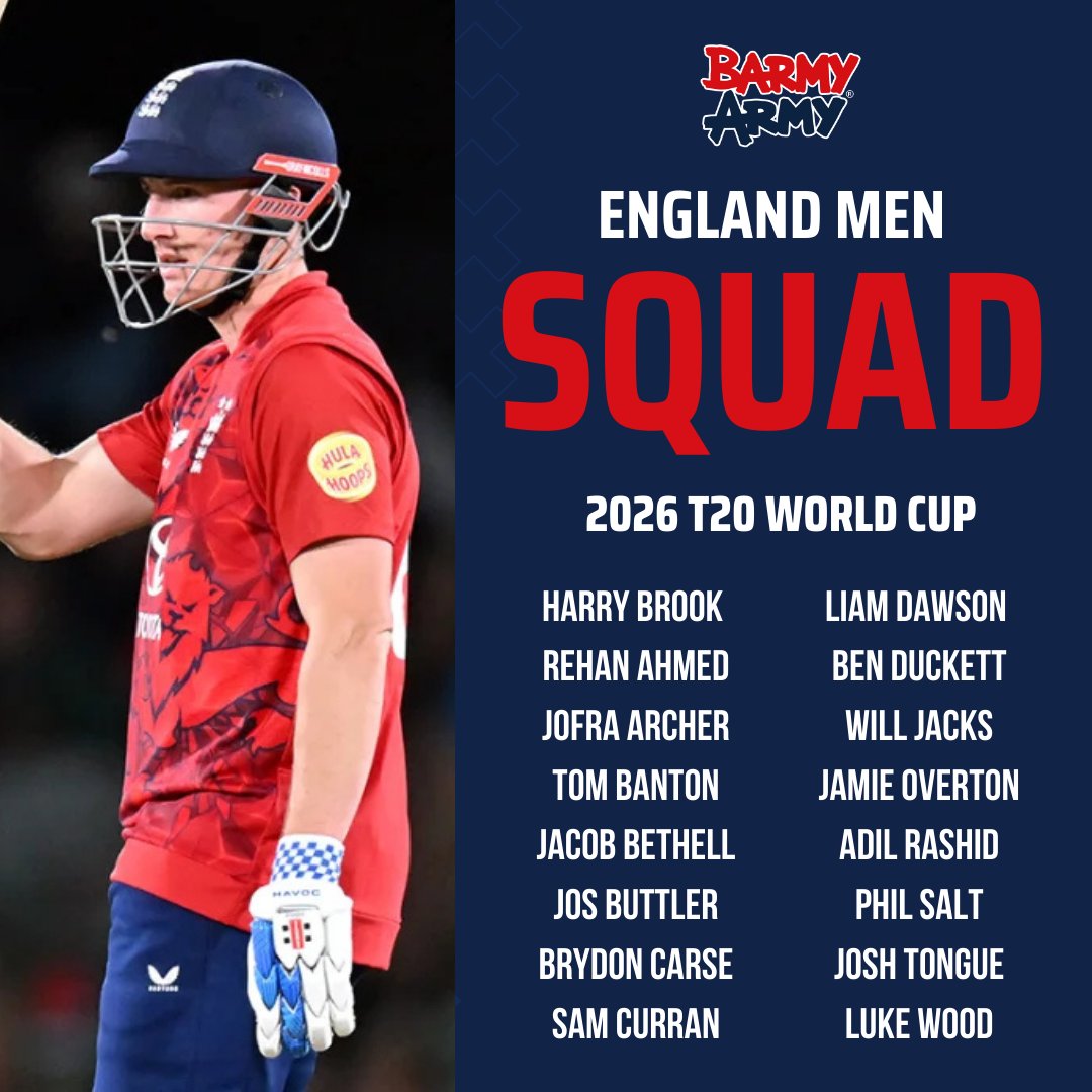 🚨 BREAKING NEWS 🚨

England have named their provisional squad for the upcoming T20 World Cup 🏴󠁧󠁢󠁥󠁮󠁧󠁿🏆