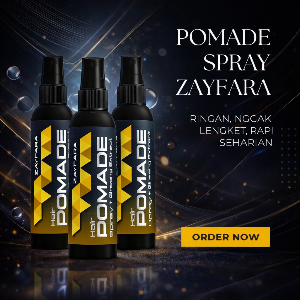zayfarayuni's tweet photo. Rambut susah diatur pas lagi buru-buru?
Semprot Zayfara Pomade Spray, langsung on point! 😎
✔ Nggak lengket
✔ Ringan
✔ Tahan seharian

🛒 Shopee:
https://t.co/Pp0Ax7XXpY

#ZayfaraPomade #AutoRapi #AntiRibet https://t.co/B7QRw3h3LM