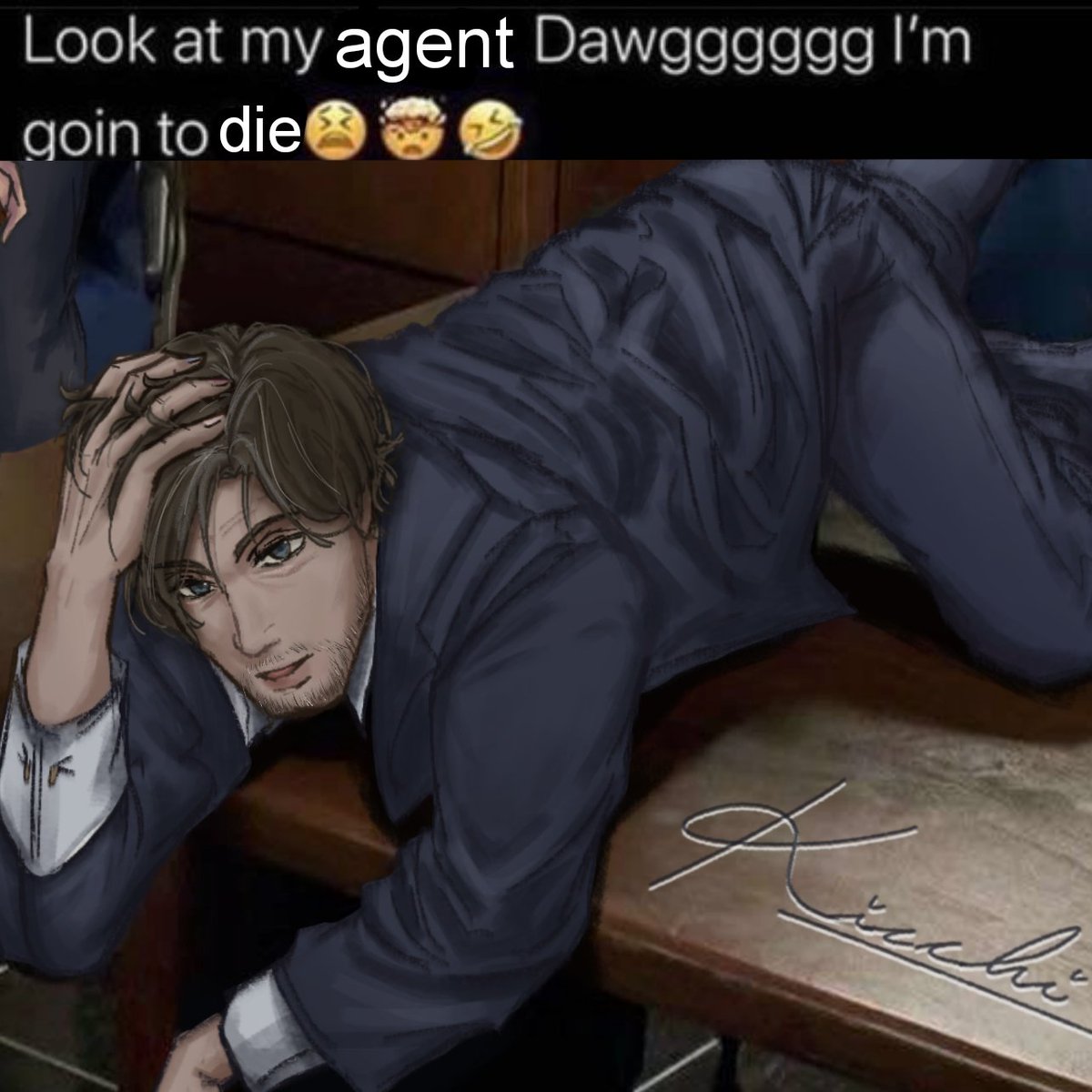 Grace: "Mr. Kennedy! Thank God! Can you please help me solve this case?"
Leon: