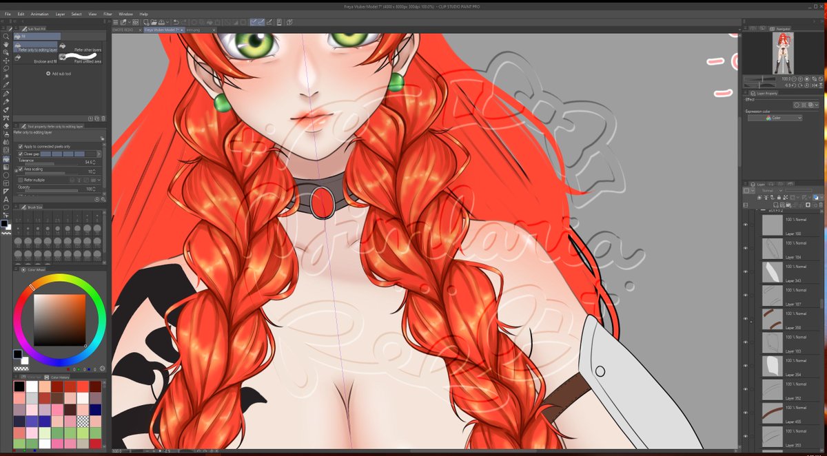 Mimlaria's tweet photo. Look at how cute these braids are coming out!!~ 🥺
#mimart ღ #artWIP ღ #vtubermodelart https://t.co/wGHULTCduL