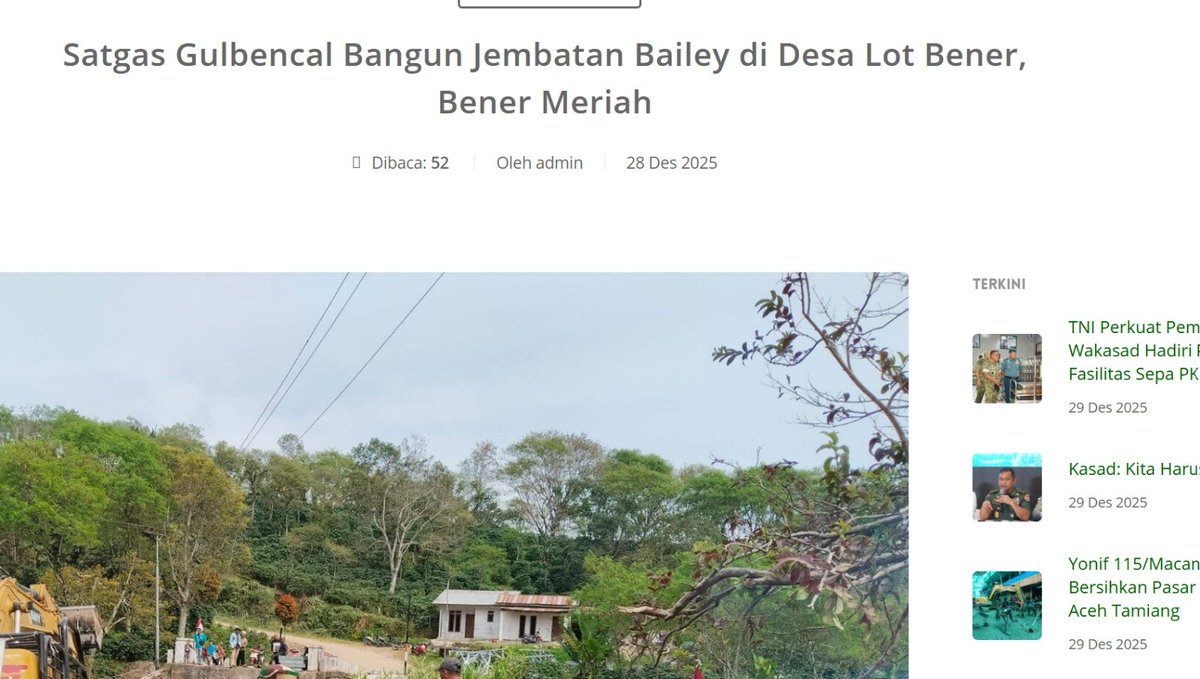 Guys, pasca bencana, angkatan bersenjata menyatukan kembali jalur transportasi yang sempat terputus.
Pengabdian Tanpa Batas