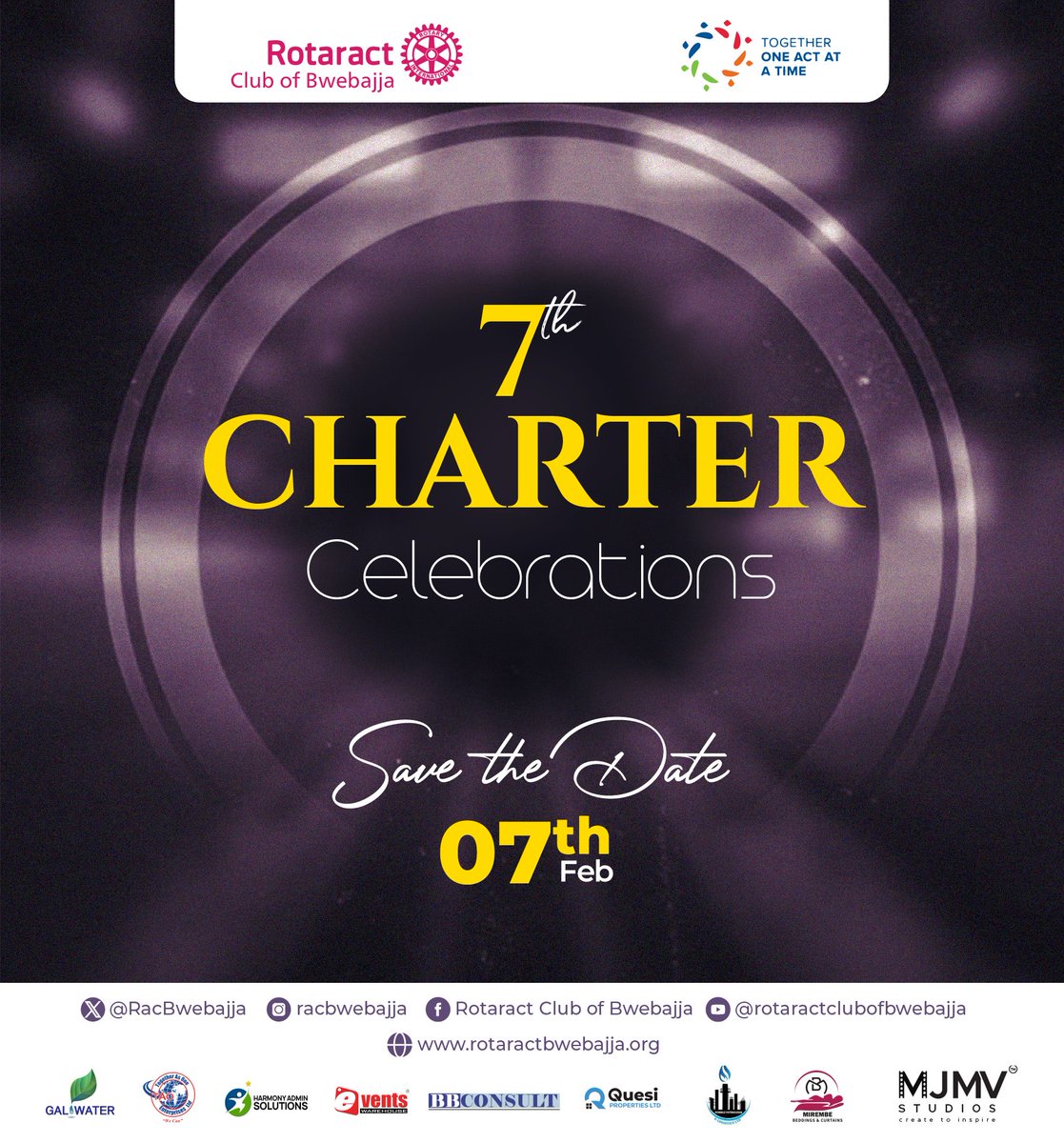 RAC_Bwebajja's tweet photo. Celebrating 7 years of purpose, impact and Service Above Self ✨

A journey of fellowship, leadership and community transformation.

Save the Date: 7th February, 2026
 #racbwebajja https://t.co/v2MJaYSACe
